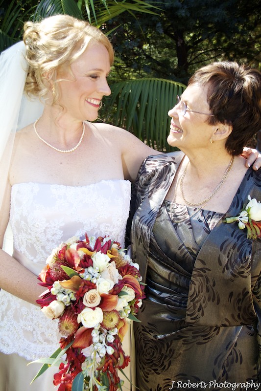 Bride and mother before wedding - wedding photography sydney